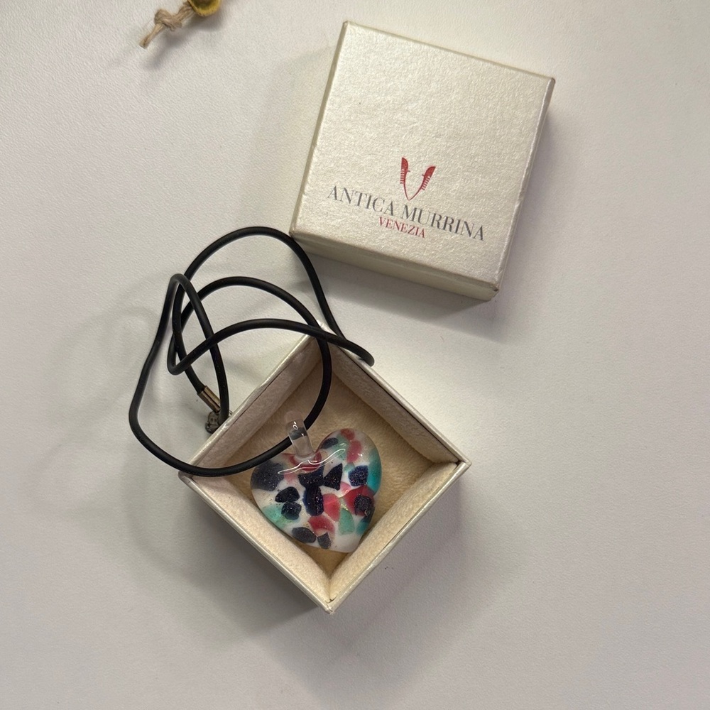 Antica Murrina Venezia Heart Glass Pendant Necklace - Multicolor